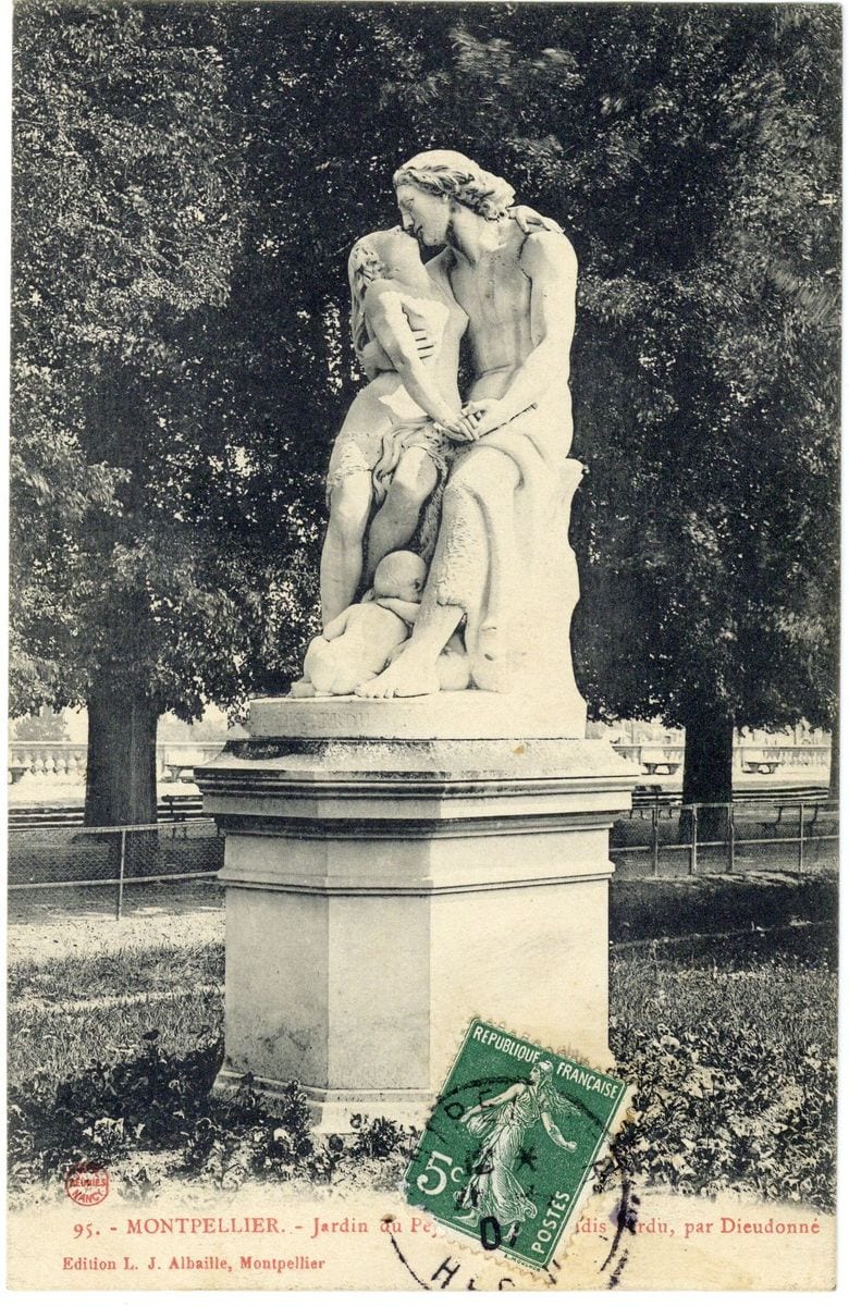 Jardin du Peyrou, statue Le Paradis Perdu, par Dieudonné