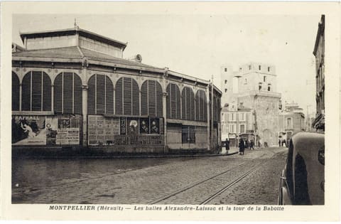 Hérault Les Halles Ale x andre-Laissac et la tour de la Babote