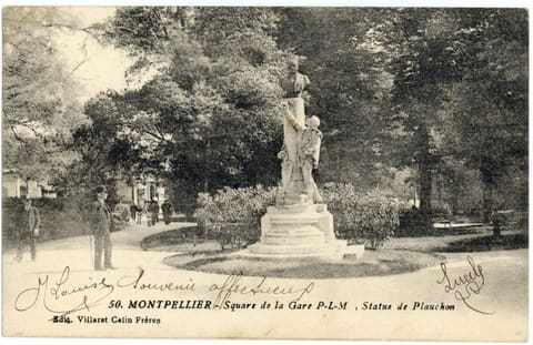 Square de la Gare P.L.M., Statue de Planchon