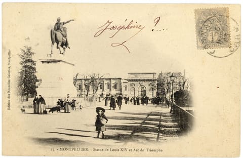 Statue de Louis x IV et Arc de Triomphe