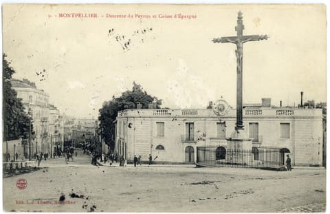 Descente du Peyrou et Caisse d'Epargne