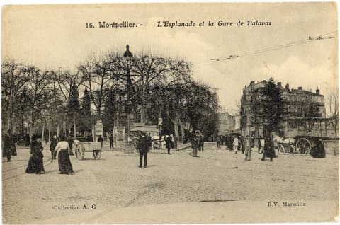 L'Esplanade et la Gare de Palavas