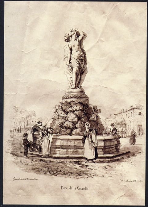 La place de la Comédie, Les Trois Grâces