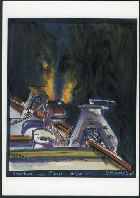 Soudure du premier rail ligne 2, 15 Février 2005