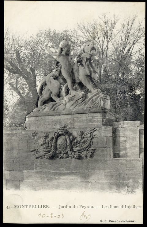 Jardin du Peyrou, Les Lions d'Injalbert