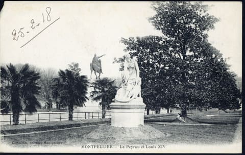 Le Peyrou et louis x IV [et Statue d'Hecate]