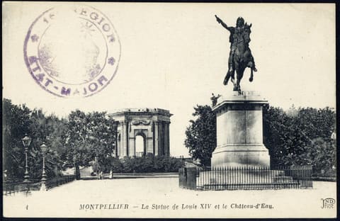 La Statue de Louis x IV et le Château d'Eau