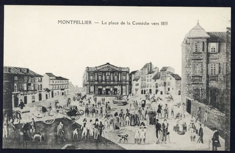 La place de la Comédie vers 1815