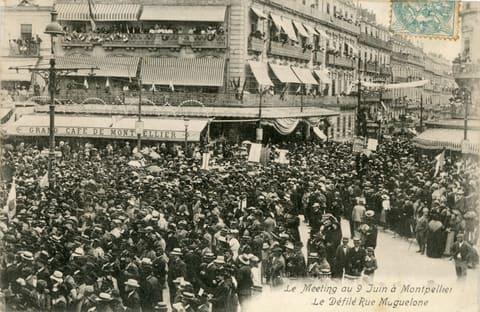 Le Meeting au 9 juin à Montpellier, Le défilé rue Maguelone
