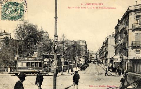 Square de la Gare P.L.M et Rue maguelone