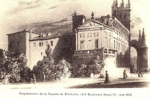 Emplacement de la Faculté de Médecine coté Boulevard Henri IV vers 1830