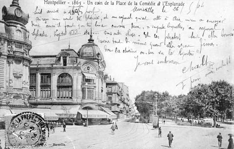 1865 Un coin de la Place de la Comédie et l'Esplanade