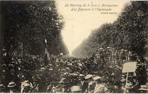 Le Meeting du 9 Juin à Montpellier Les Discours à l'Esplanade