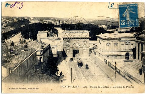 Arc Palais de Justice et Jardins du Peyrou