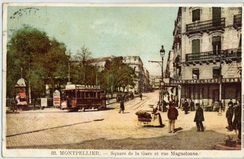 Square de la Gare et rue maguelone