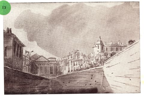 L'ancien Jeu de Ballon en 1822 actuellement square et gare Palavas