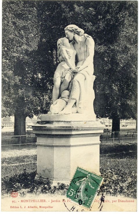 Jardin du Peyrou, statue Le Paradis Perdu, par Dieudonné