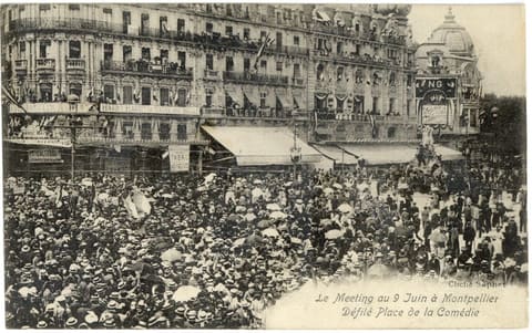 Le Meeting au 9 Juin à Montpellier Défilé Place de la Comédie