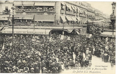 Le Meeting du 9 Juin à Montpellier Le Défilé Rue Maguelone