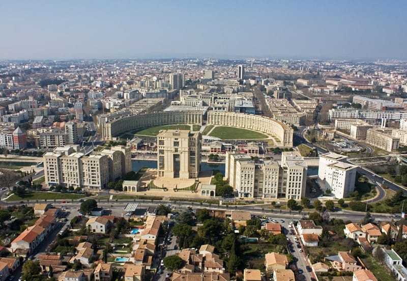 Vue Aérienne Place de l'Europe Montpellier